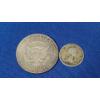 Image 2 : 1967 40% Silver Kennedy Half Dollar & 1960 Canadian Silver Dime- Face Value: U.S: 0.50 CA: 0.10
