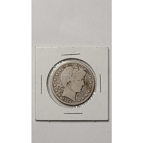 United States 1912-D 90% Silver Barber Half Dollar 
