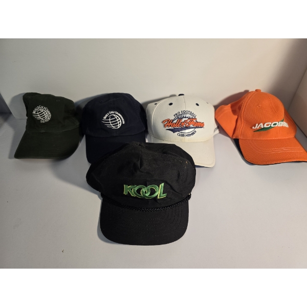 (5) Assorted Hats feat Pro Football Hall of Fame