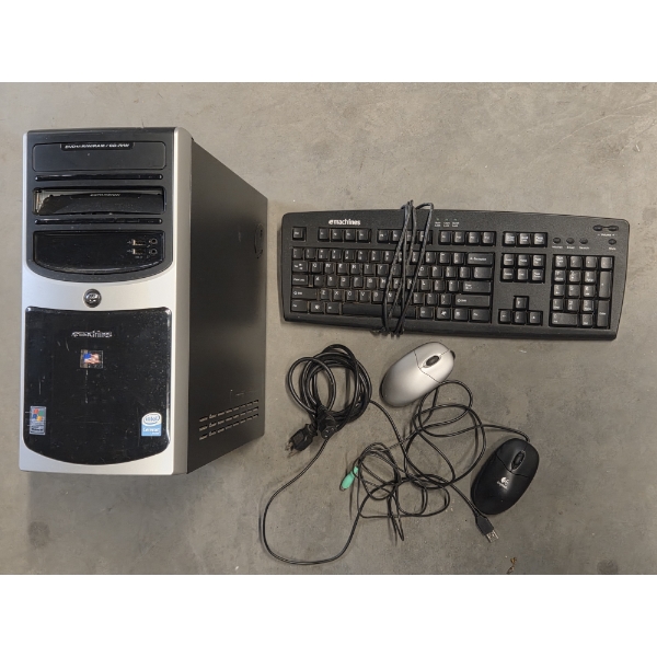 Great Condition E Machine Computer Tower, Keyboard & 2 Mouses 