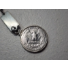 Image 3 : 1937 90% Silver Washington Quarter on Sterling Silver Keychain - TW: 12.0g