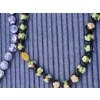 Image 6 : 2 Gorgeous Beaded Necklaces - Pink Floral Pattern - Unique Blue Pattern