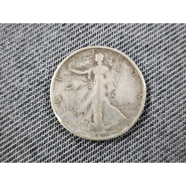 1921-D Walking Liberty 90% Silver Half Dollar