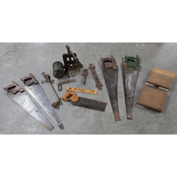 Two Kingsly Hot Foil Stamping Print Letter Sets, 5 Vintage Hand Saws, Scale & More!