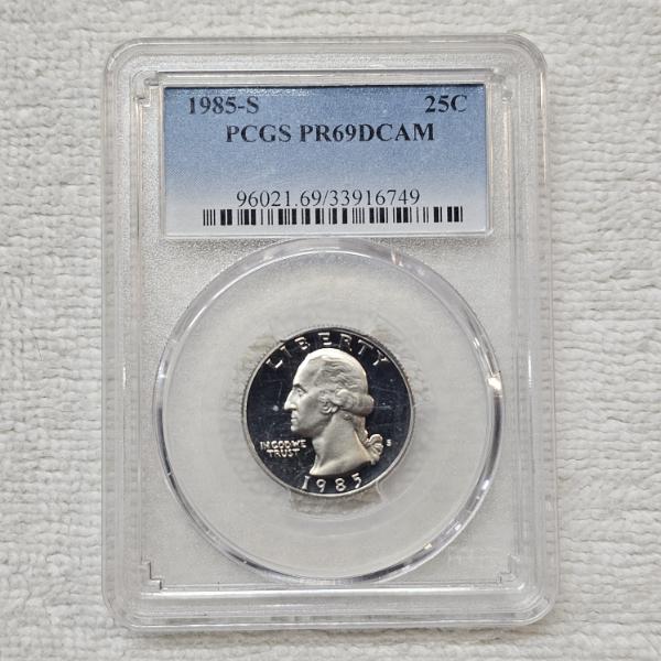1985-S Washington Quarter Graded PR69DCAM by PCGS