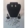 Image 1 : Nice Assortment of Silver-Tone Earrings and Rings  