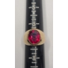 Image 6 : Vintage 14K Yellow Gold Classic Ruby Ring - Size 7 - Total Weight: 3.9g