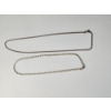 Image 2 : Two Sterling Silver Necklaces: 22in & 18in TW: 12.0g
