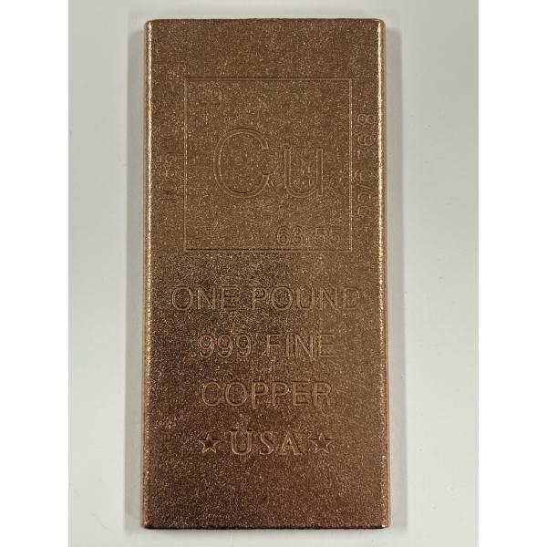 Unique Metals 1 Pound .999 Fine Copper Bar