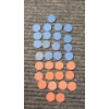 Image 1 : (31) WWII Ration Tokens 17-Blue 14-Red