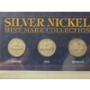 Image 2 : Silver Nickel Mint Mark Collection Ft. 1943-P, 1943-D & 1943-S Silver Wartime Nickels