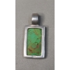 Image 6 : Sterling Silver Southwestern Style Cuff Bracelet & Pendant With Turquoise - Total Weight:  37.7g