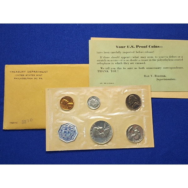 1960 United States Mint Silver Proof Set with Original Package