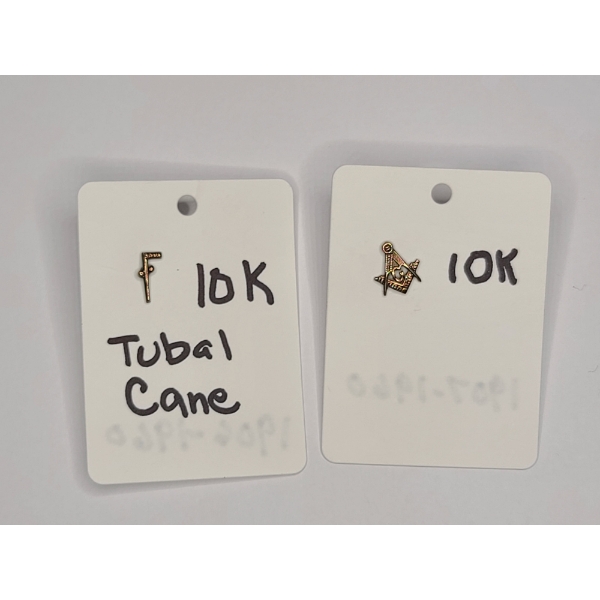 (2) 10K Gold Lapel Pins With Sterling Silver Screw Backings - Just Pins Weight: 0.4g