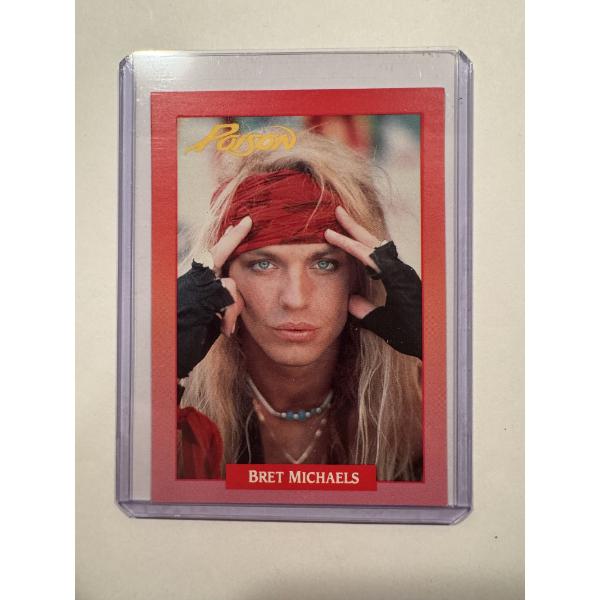 1991 Bret Michaels Poison Music ROOKIE Trading Card - Mint Condition - High Grade Card