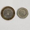 Image 1 : 10 Rubles Commemorative Coin from Russia and a 20 Pence Coin from the United Kingdom