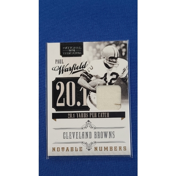 2011 Panini National Playoff Treasures Paul Warfield Cleveland Browns 96/99 #26 Patch Football Card