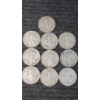 Image 1 : (10) Assorted Years 90% Silver Walking Liberty Half Dollars Face Value: $5