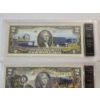 Image 2 : Lot of 5 Colorized U.S. Uncirculated $2 National Parks & Statehood Bills 