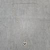 Image 1 : Nice Sterling Silver Necklace Ft. Stunning Sterling Silver Heart Layered W/ Beautiful Stones - 10G