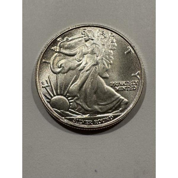 Outstanding .999 Fine Silver 1/4 Troy Ounce Coin - Money Metals Walking Liberty - Mint Condition