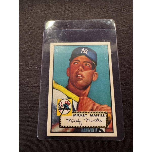 1952 Mickey Mantle Topps Throwback Rookie Baseball Card - Incredible Piece