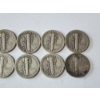 Image 6 : x10 Assorted Years & Mint Marks U.S. 90% Silver Mercury Dimes FV: $1.00