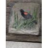 Image 3 : Gorgeous Hand Painted Henry Edinger Slate With Wood Back Bird Paintings