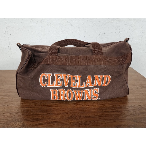 Vintage Cleveland Browns Large Brown Duffle Bag