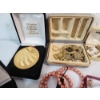 Image 2 : Assorted Costume Jewelry, Political Memorabilia Medals, Small Jewelry Boxes