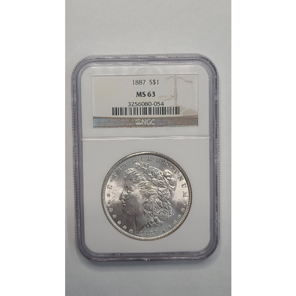 NGC 1887 MS 63 Morgan 90% Silver Dollar