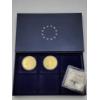 Image 1 : 2 - United States Liberty 1886 Commemorative Proof Coins - 24K Gold Layered w/ Swarovski Crystal