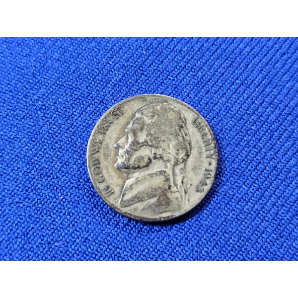 1943- P Jefferson Wartime Nickel 35% Silver