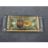 Rare One Hundred Bitcoin .999999 Gold Foil Note In Large Protective Holder
