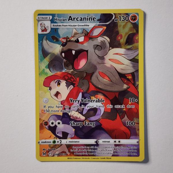 Hisuian Arcanine TG08/TG30 Trainer Gallery Holo Rare Pokemon Trading Card ~ NM Condition!