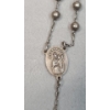 Image 5 : Sterling Silver 16" Rosary Necklace - Weight: 11.1g