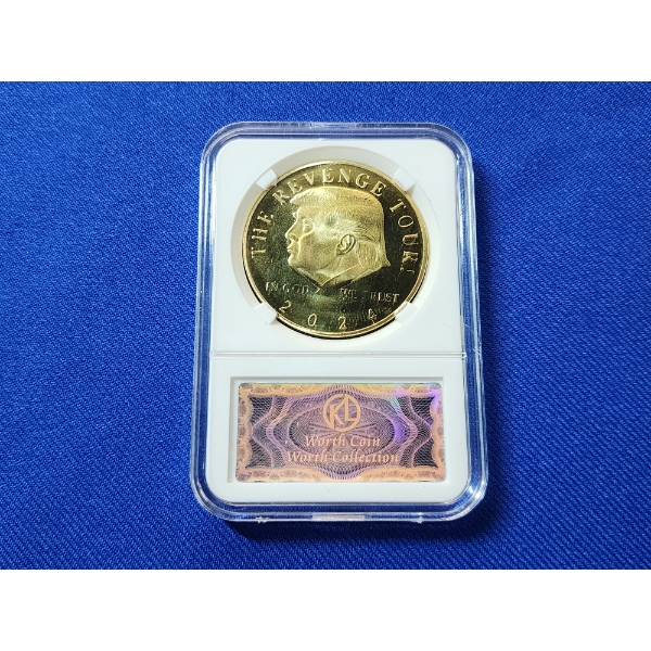 2024 President Donald Trump "The Revenge Tour" Gold-Tone Challenge Coin