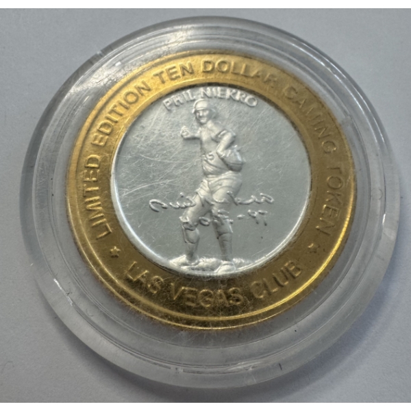 "Silver Strike" 0.6 Troy Oz .999 Fine Silver Limited Edition Gaming Token from the Las Vegas Club 