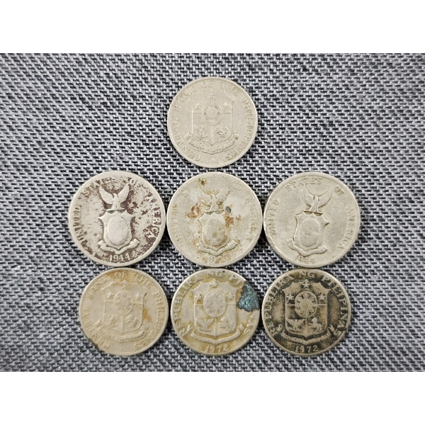 Lot of 7 Assorted Smaller Foreign Coins Including Philippines