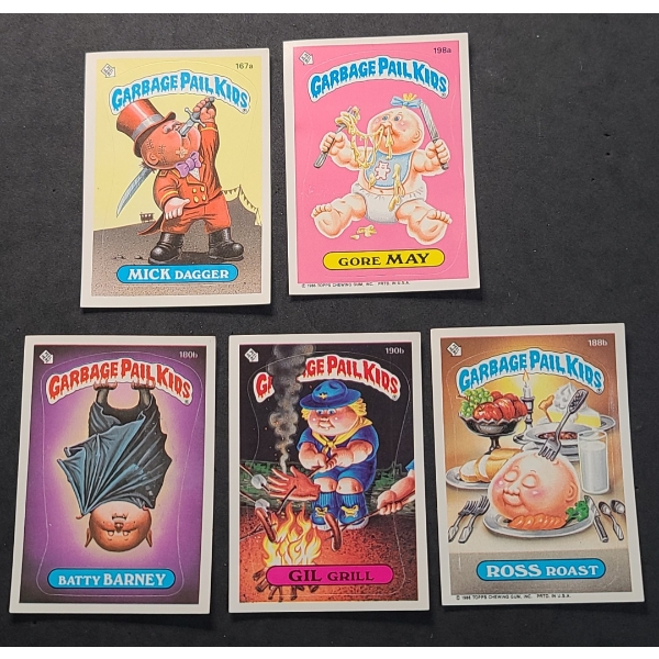 Assorted 1980's Garbage Pail Kid Trading Cards 