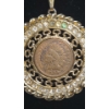 Image 10 : 1896 Indian Head Cent In Bezel With 24.5" Chain & Vintage 10K Gold Filled Telephone Lapel Pin