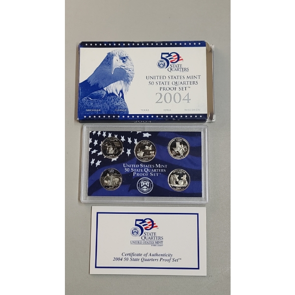 2004-S United States Mint 50 State Quarters Proof Set 