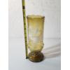 Image 2 : Vintage Mary Gregory Hand-Painted Enamel Amber Glass Vase 