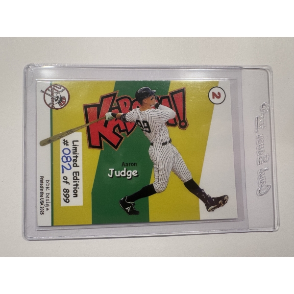 Limited Edition DDK Design #082 of 899 Aaron Judge KABOOM Baseball Card - Mint Condition