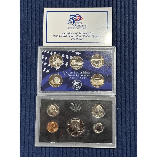 1971 US Proof Set & 2005 US Mint State Quarters Proof Set