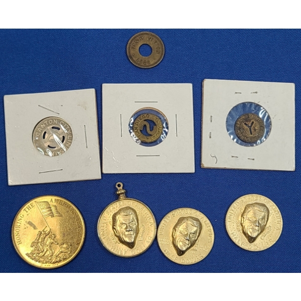 Assorted Collectible Bus Tokens & Medals