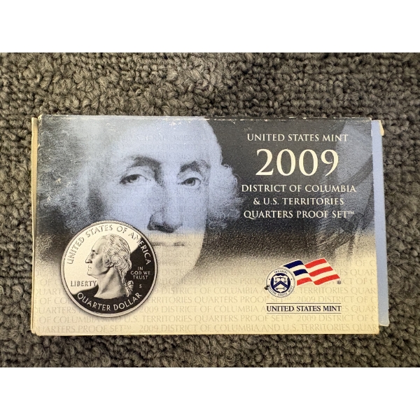United States Mint 2009 DoC & U.S. Territories Quarters Proof Set in its Original Packaging