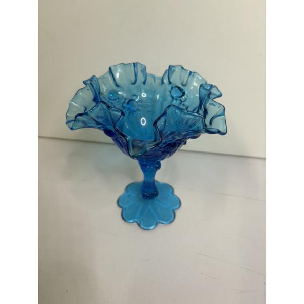 Fenton art glass thumbprint ruffled pedestal