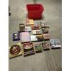 Image 1 : *Pick Up At Mantua Home-No Shipping Available* Red Storage tote full of Puzzles - Christmas - Houses
