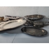 Image 3 : Nice Assortment of Silverplated Serving Trays and Baskets TW: 11.8lbs